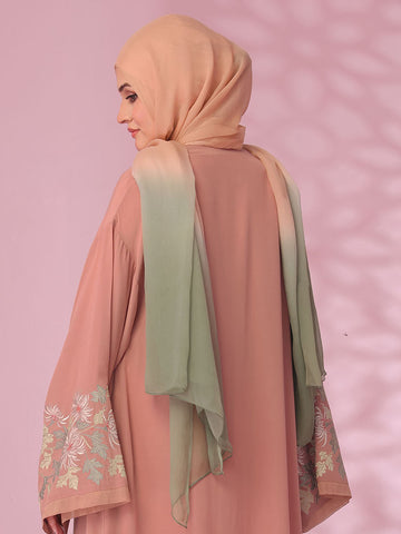 Kiku Elegnace Ombre Silk Chiffon Scarves